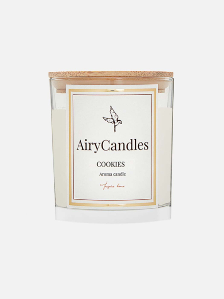 Аромасвеча с деревянным фитилем Cookies, 300 мл