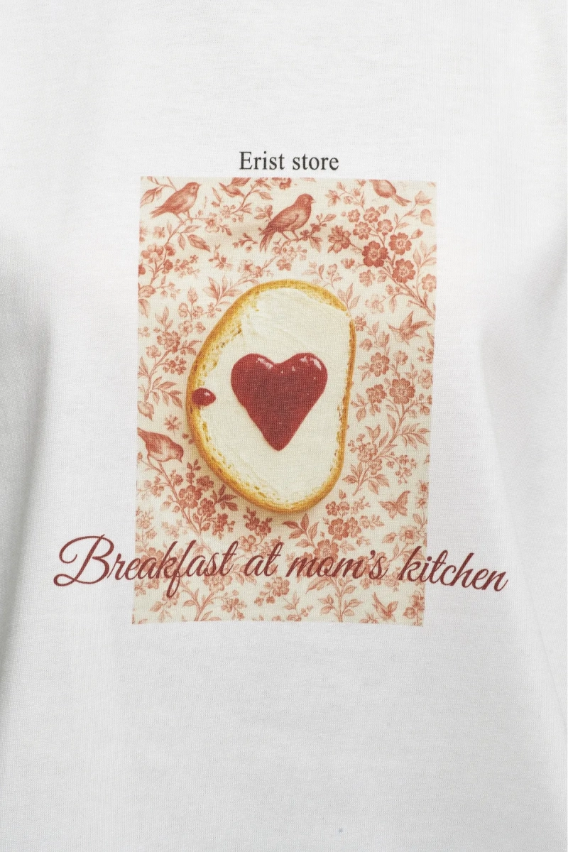 Футболка Breakfast White Erist store, цвет: белый, НФ-00002920 купить онлайн