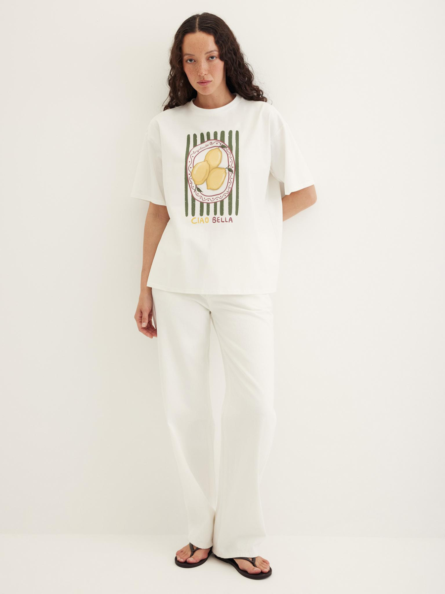 Футболка "Limone" Chaika, цвет: молочный SS25TS17 |новая коллекция купить онлайн