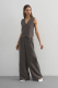 Брюки-палаццо Petrichore PURE LINEN, цвет: серый,  купить онлайн