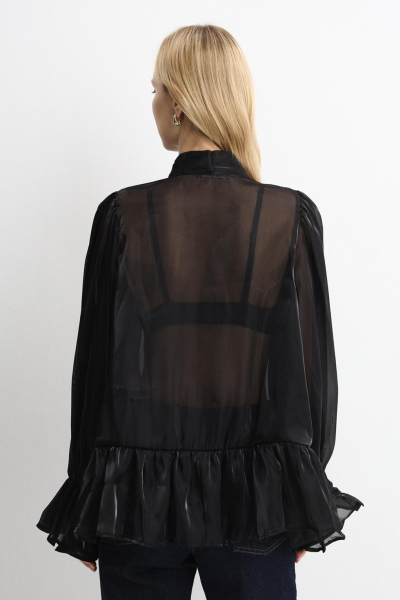 Блузка с бантом ENEVOO, цвет: Черный, 06951 купить онлайн