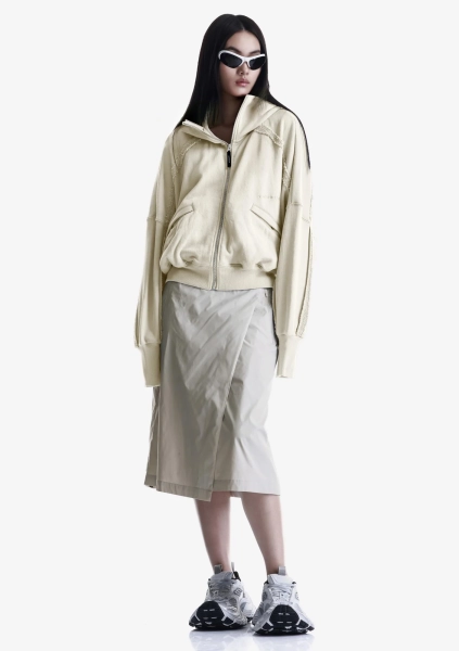 Худи на молнии KRAKATAU, цвет: пепельно-белый, Fw125-43 купить онлайн