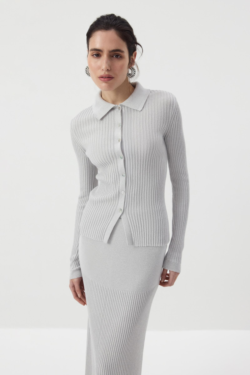 Джемпер с люрексом Charmstore, цвет: Серебряный, 303-495113-122 купить онлайн