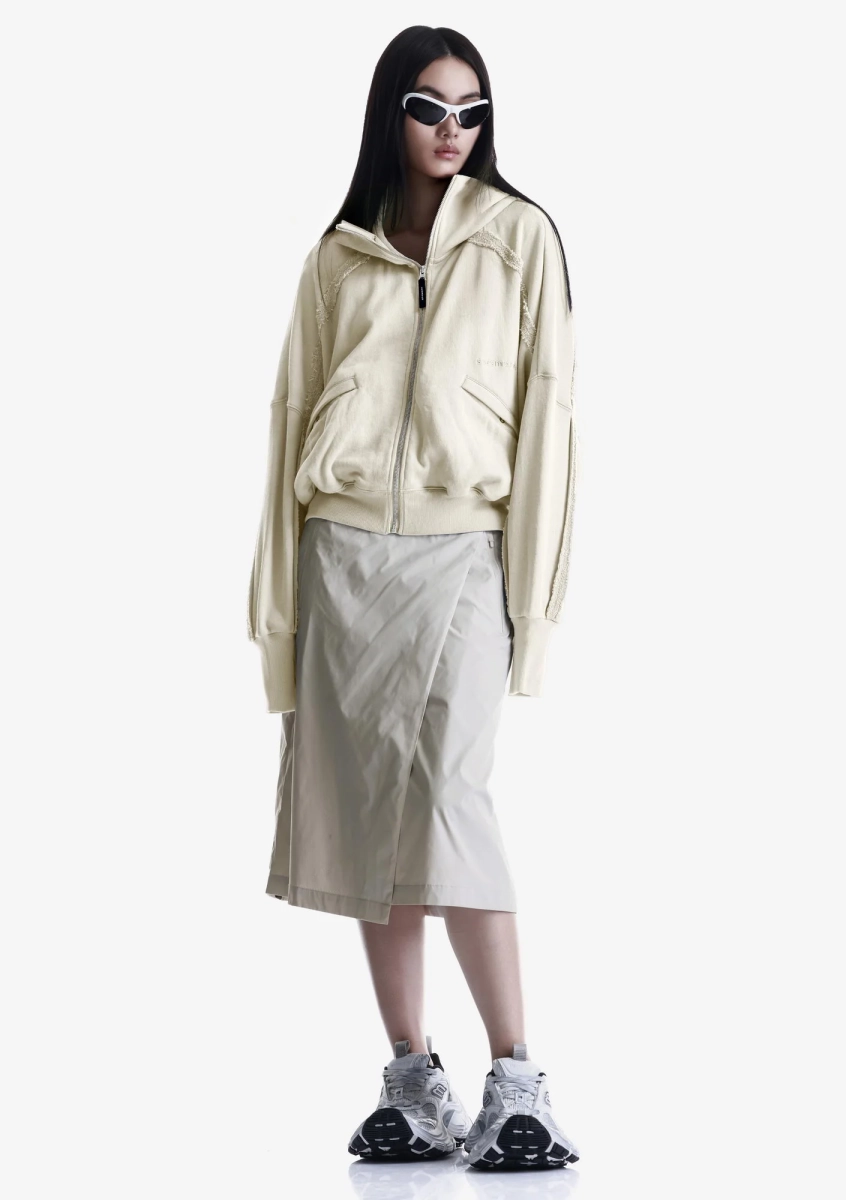 Худи на молнии KRAKATAU, цвет: пепельно-белый, Fw125-43 купить онлайн