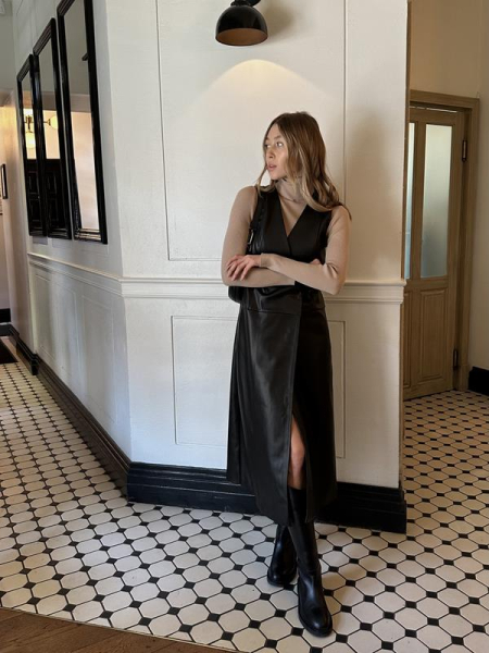 Кожаный сарафан