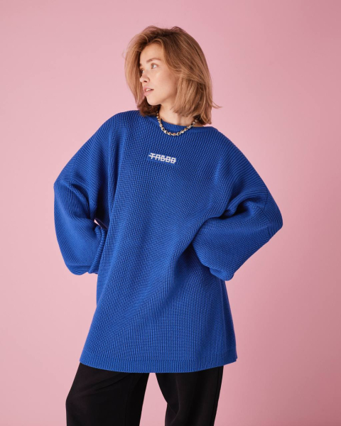 Свитер over TABOO, цвет: синий, svblueover купить онлайн