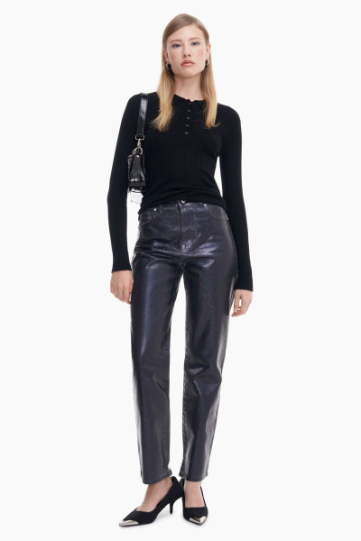 Джинсы с черным напылением голограммой TOPTOP, цвет: Черный, TTS.036.13992.900 купить онлайн