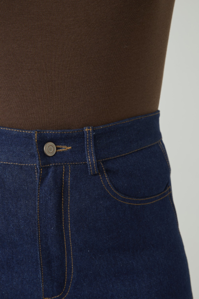 Джинсы Wide leg со вставками 4forms, цвет: темно-синий, 68012 купить онлайн