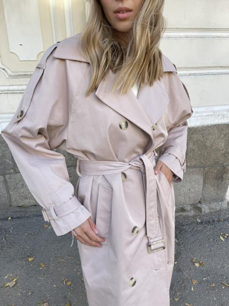 Тренч НИ ИМЕНИ, НИ ПОХОЖИХ, цвет: розовый, 00-00000119 купить онлайн