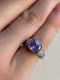 Кольцо Texture ring with cubic zirconia Lavender