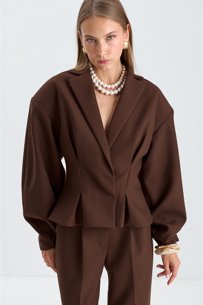 Жакет с талиевыми вытачками MIA AIM, цвет: шоколадный, MIA545 купить онлайн