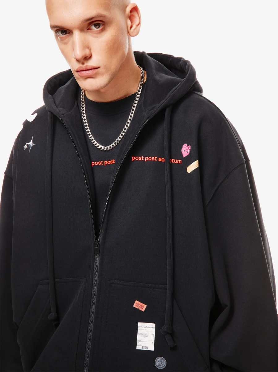 Sticker Pack Зип Худи Оверсайз p.p.s., цвет: Черный, 0716.01.01.BLK купить онлайн