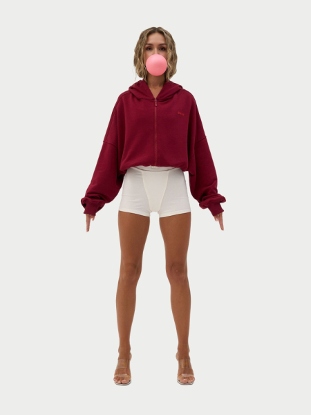 Crop Худи утепленное с кулиской