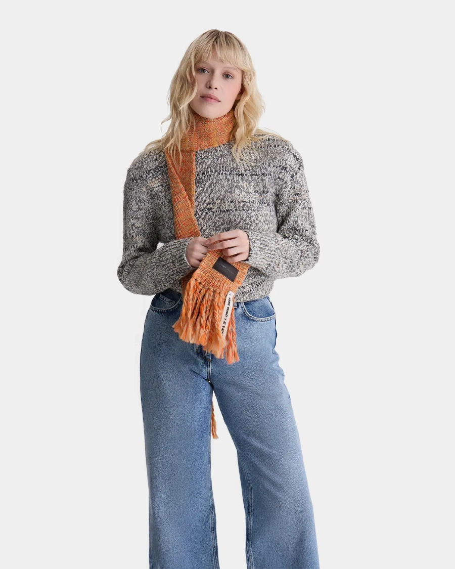 Узкий шарф Arny Praht, цвет: оранжевый  купить онлайн