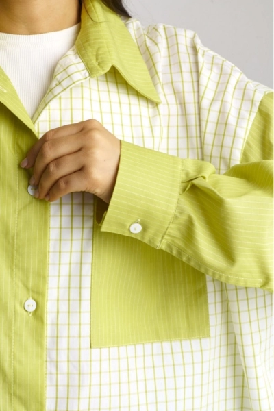 Рубашка Lime Double color #2 Erist store, цвет: лайм, НФ-00001530 купить онлайн