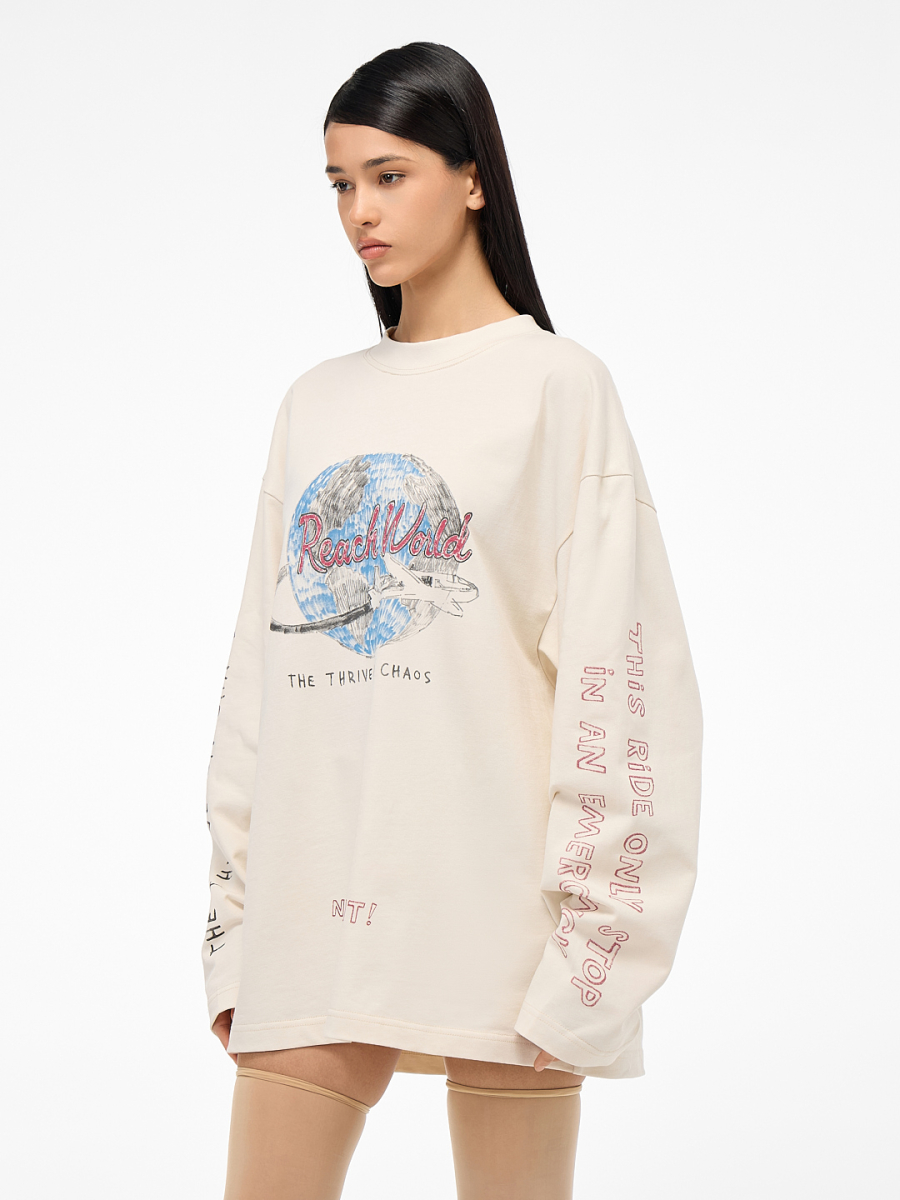 Лонгслив "Хаос" FRHT&OUT OF REACH, цвет: арктический, LSCHSRTC купить онлайн