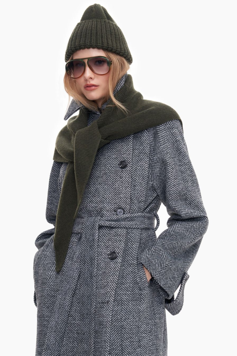 Шапка из смесовой шерсти мериноса TOPTOP, цвет: хаки TT.601.15344.510 купить онлайн