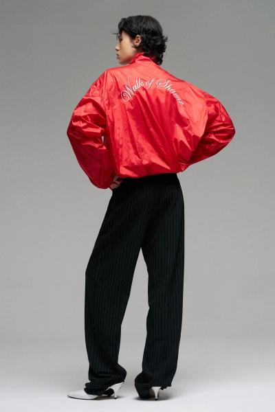 Бомбер из нейлона с вышивкой WALK OF SHAME, цвет: красный, MC026/FW2526 купить онлайн