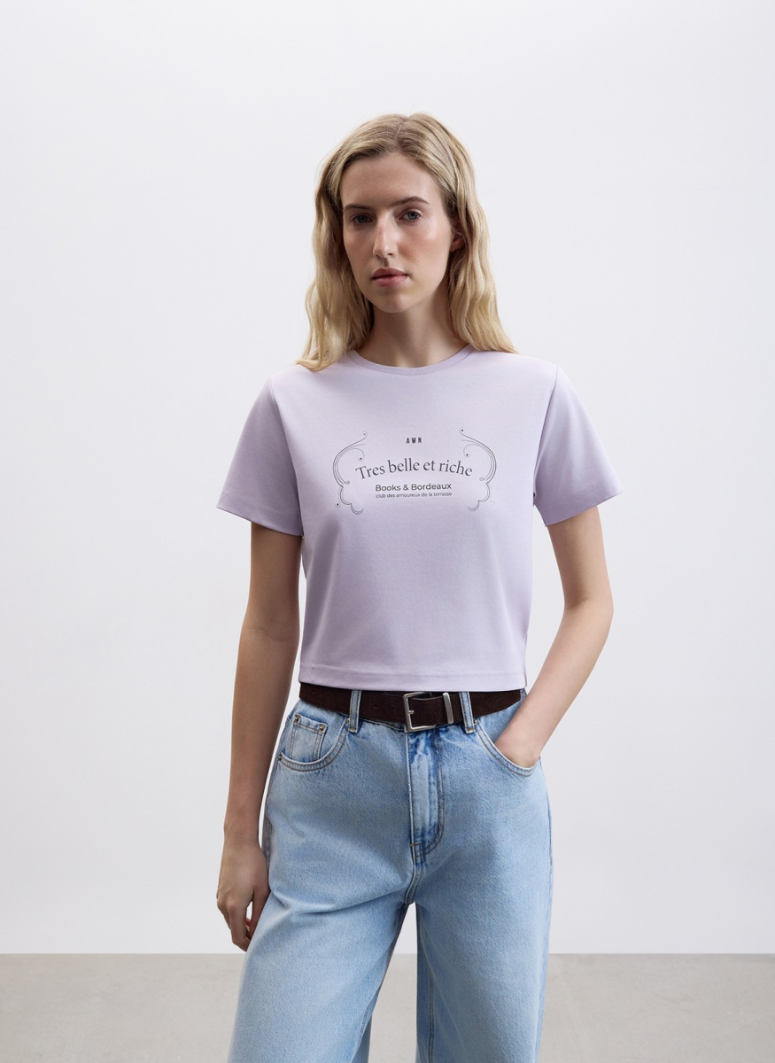 Футболка мини с принтом