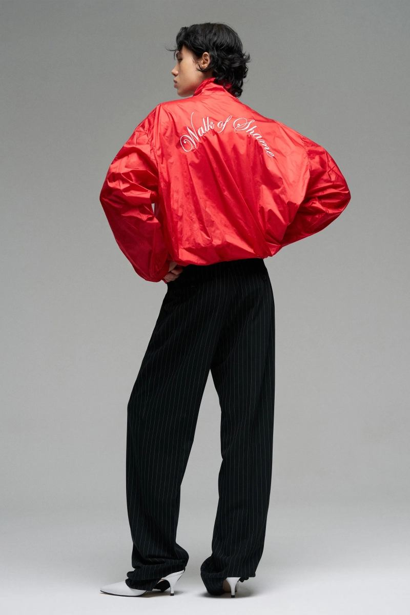 Бомбер из нейлона с вышивкой WALK OF SHAME, цвет: красный, MC026/FW2526 купить онлайн