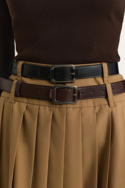 Юбка с двойным ремнем TOPTOP, цвет: бежевый, TT.072.17852.110 купить онлайн