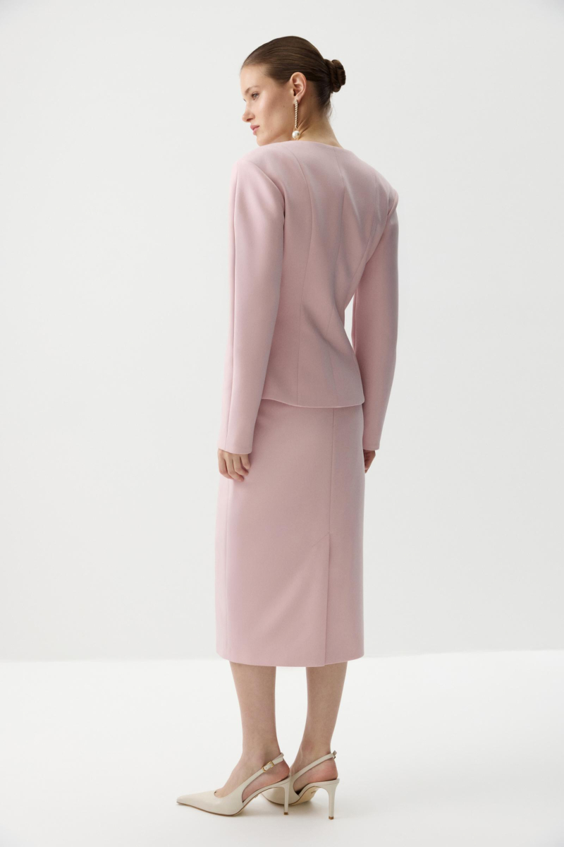 Юбка прямая миди Charmstore, цвет: розовый,  купить онлайн