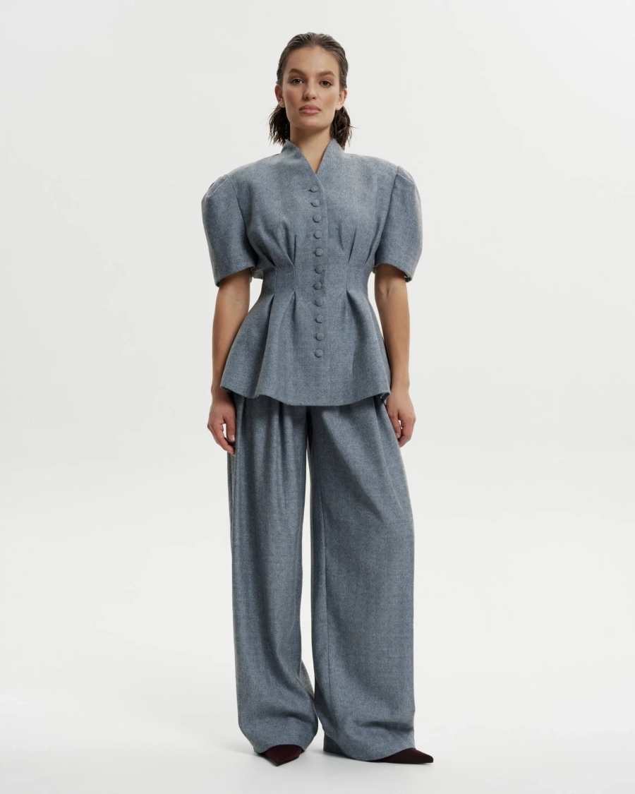 Жакет с коротким рукавом ELIZABETH BLUE JEAN YONS, цвет: голубой,  купить онлайн