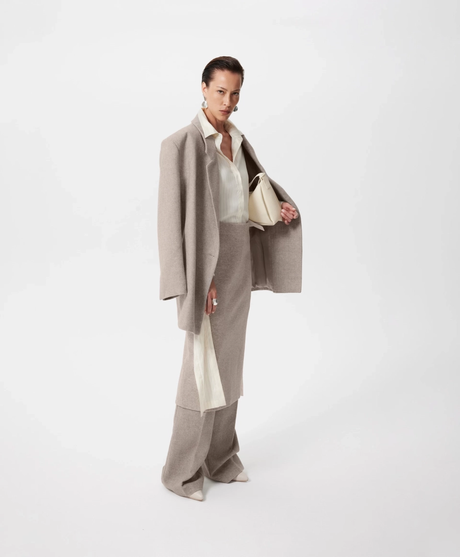 Пиджак из полушерстяного твида "в елочку" GLVR, цвет: бежевый, 225G33GAC4801 купить онлайн