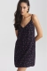 Платье мини на регулируемых бретелях Floral Black