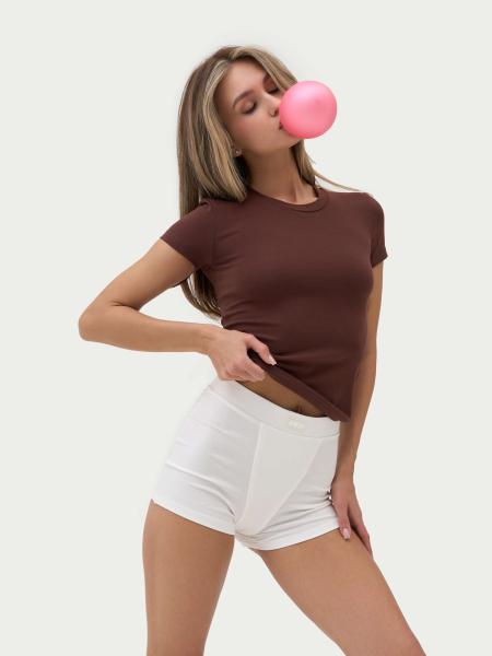 Футболка приталенная ONSI, цвет: chocolate,  купить онлайн