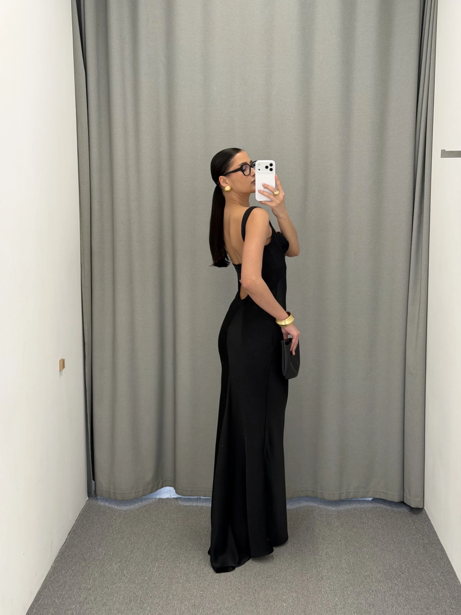 Сарафан в пол с открытой спиной MUSE ME, цвет: Черный, D062 купить онлайн