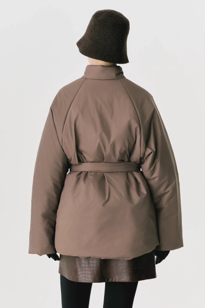 Куртка с цельнокроеным рукавом с поясом Ricoco, цвет: коричневый, 3052/5 купить онлайн
