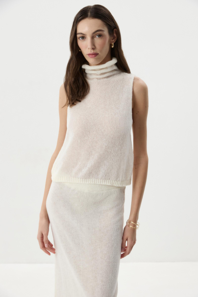 Топ ажурный Charmstore, цвет: молочный, 309-46581-111 купить онлайн