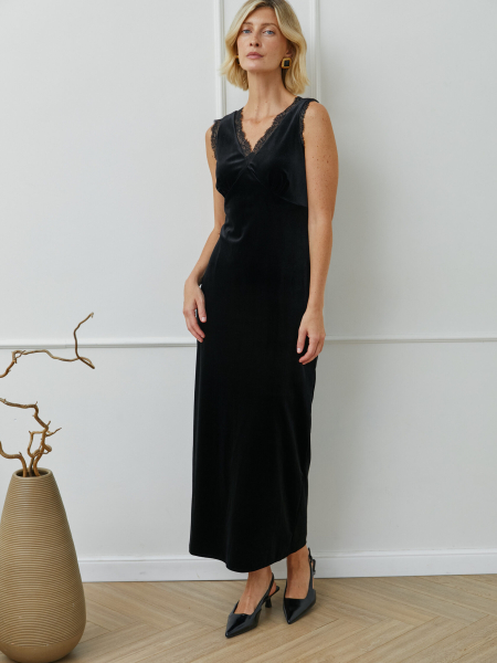 Платье Amely (бархат) Marou, цвет: Черный, Mar5_2603 купить онлайн