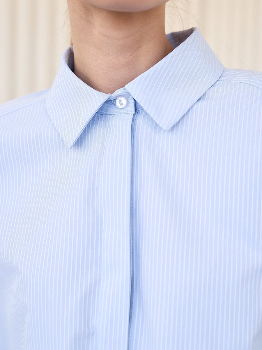 Рубашка оверсайз с коротким рукавом I.B.W., цвет: голубой, SH018 купить онлайн