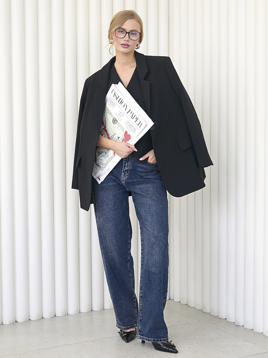 Джинсы-баллон I.B.W., цвет: джинсовая, синий, TR036 купить онлайн