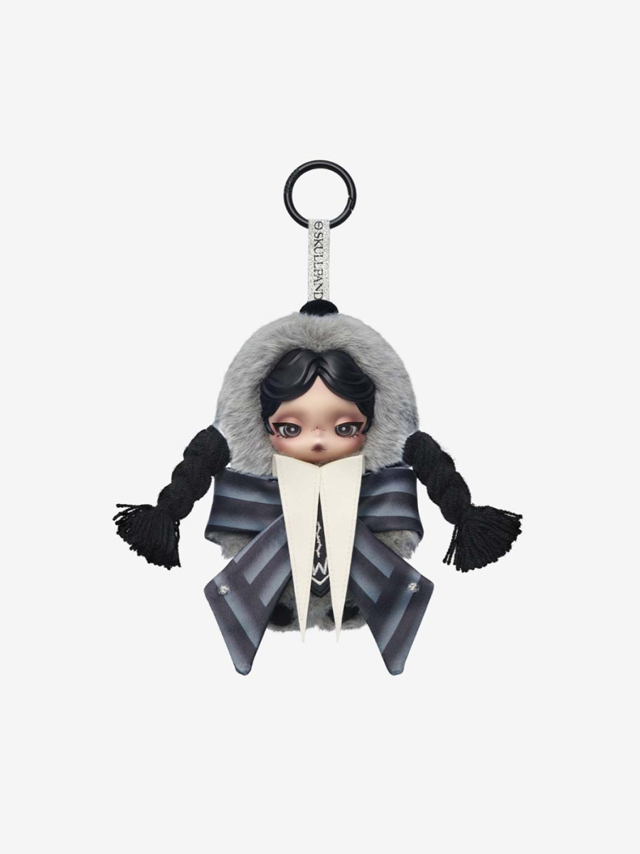 Брелок SKULLPANDA х WEDNESDAY PLUSH (Nevermore Academy Uniform Version)