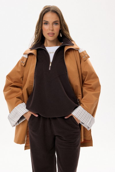 Парка с капюшоном ABDA, цвет: карамель, 832513403640 купить онлайн