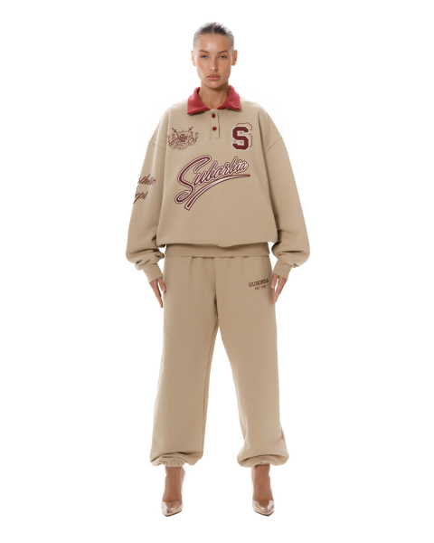 Свитшот-поло College S Suborbia, цвет: BEIGE, 05653 купить онлайн