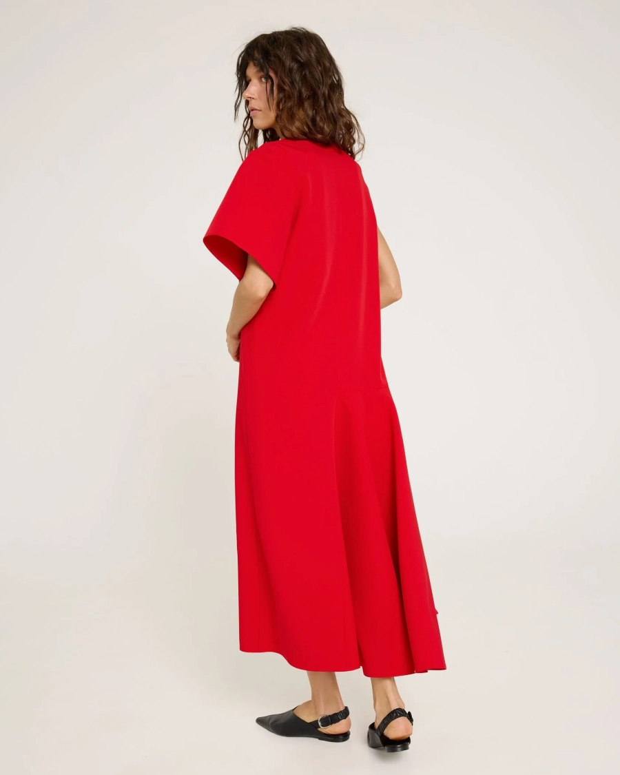 Платье асимметричное RED Anmuse, цвет: красный RB25S159-RD |новая коллекция купить онлайн