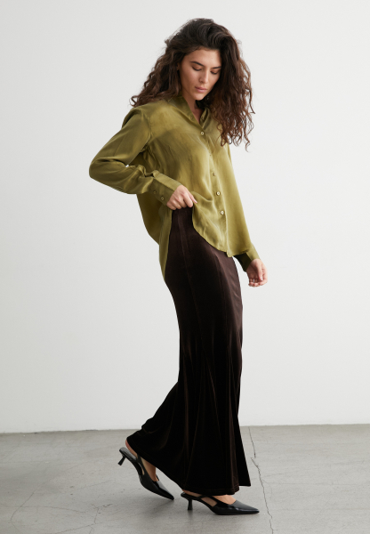 Юбка Amely (бархат) Marou, цвет: коричневый, Mar2_2603 купить онлайн