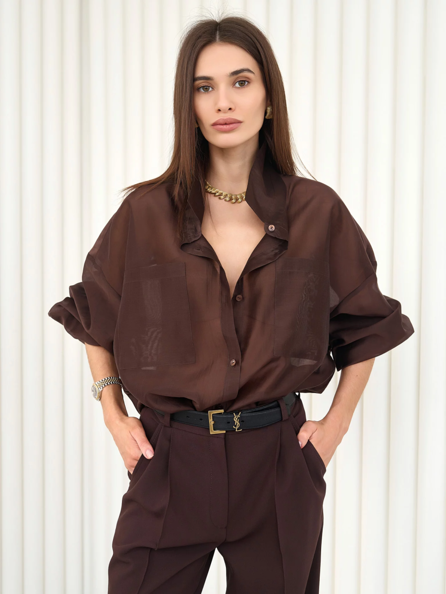 Блуза-рубашка воздушная