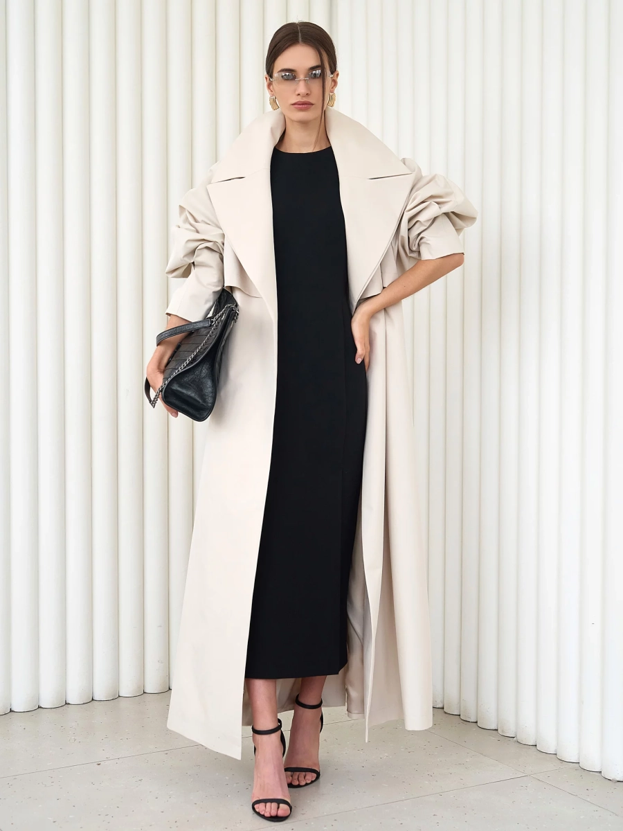 Тренч оверсайз I.B.W., цвет: молочный, CO053 купить онлайн