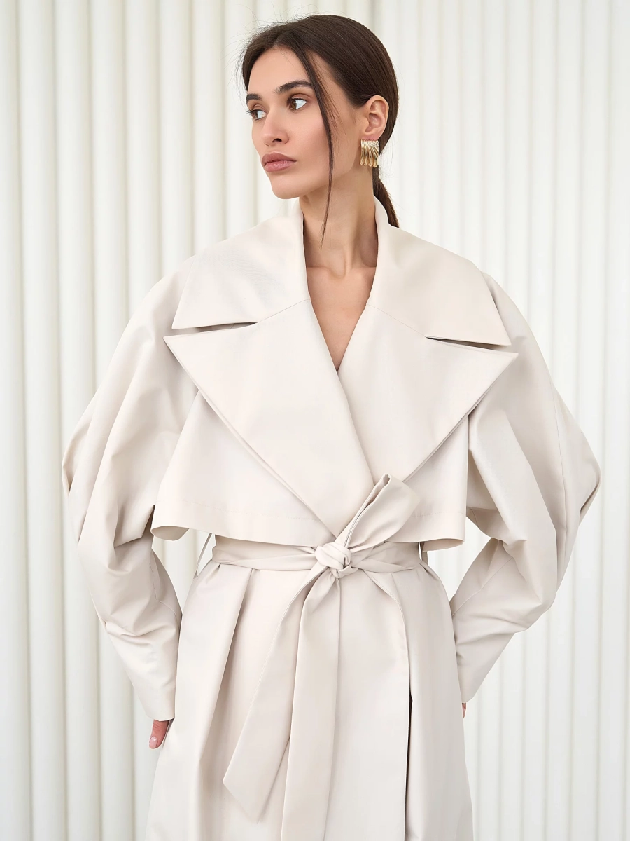 Тренч оверсайз I.B.W., цвет: молочный, CO053 купить онлайн