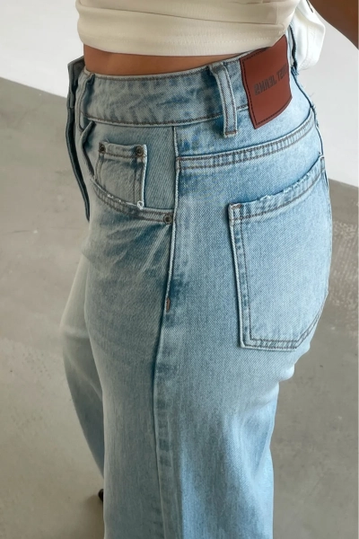 Джинсы прямые Erist store, цвет: голубой,  купить онлайн