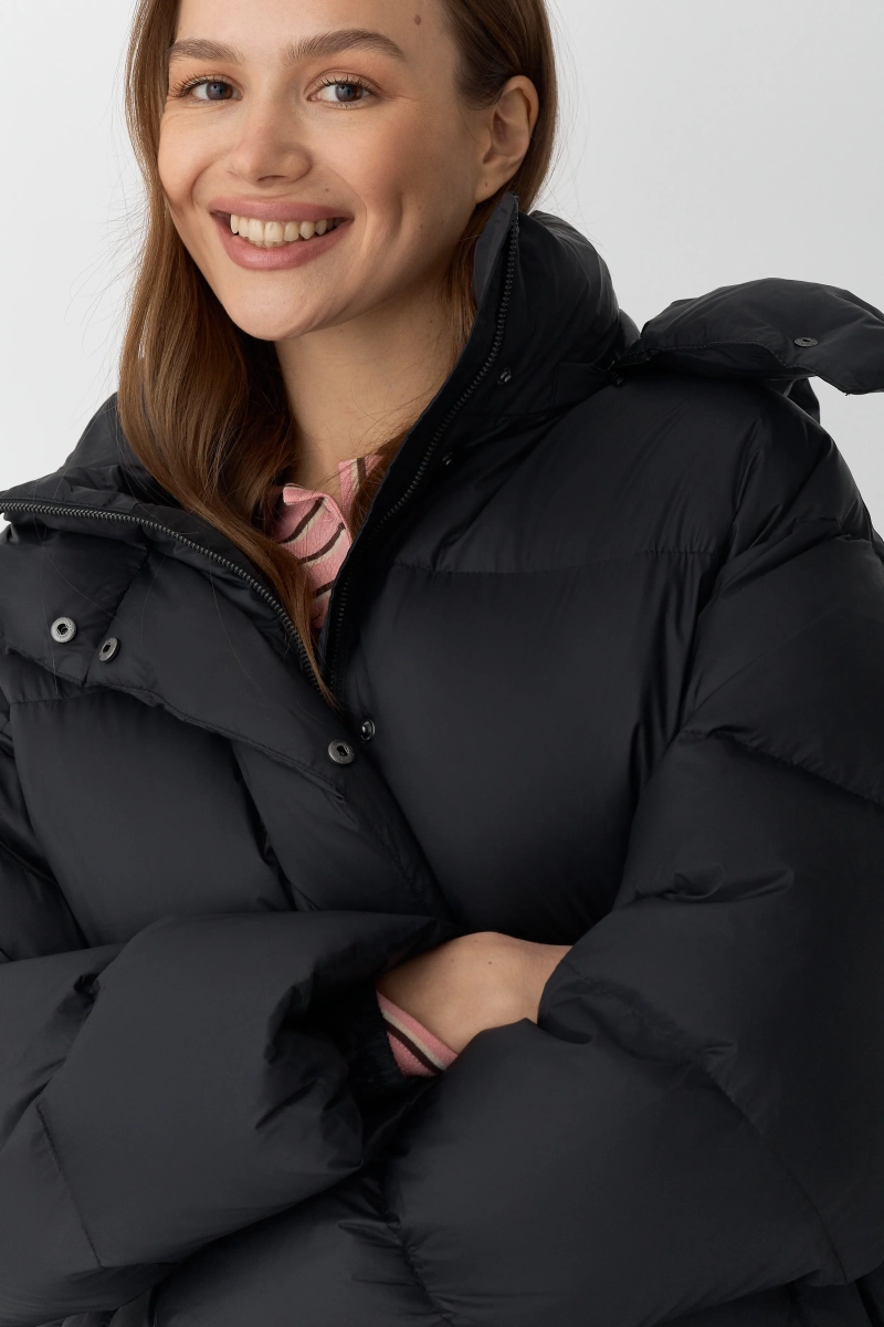 Куртка с наполнителем из пуха и пера Ricoco, цвет: Черный, 5008/4 купить онлайн