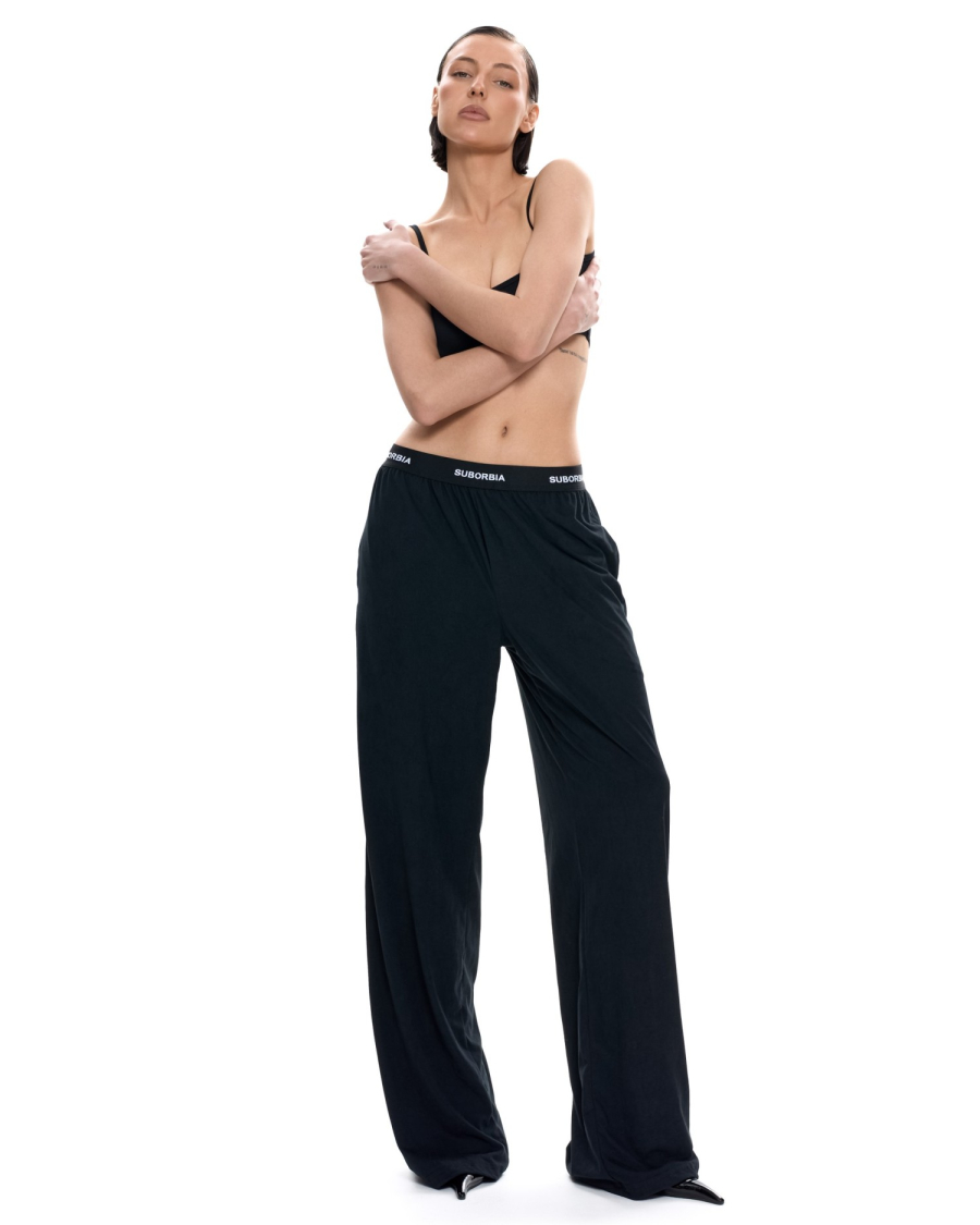 Брюки базовые Suborbia, цвет: Черный,  купить онлайн