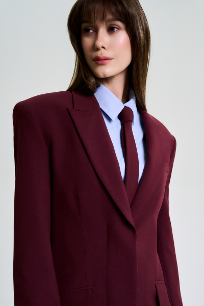Жакет приталенный BURGUNDY