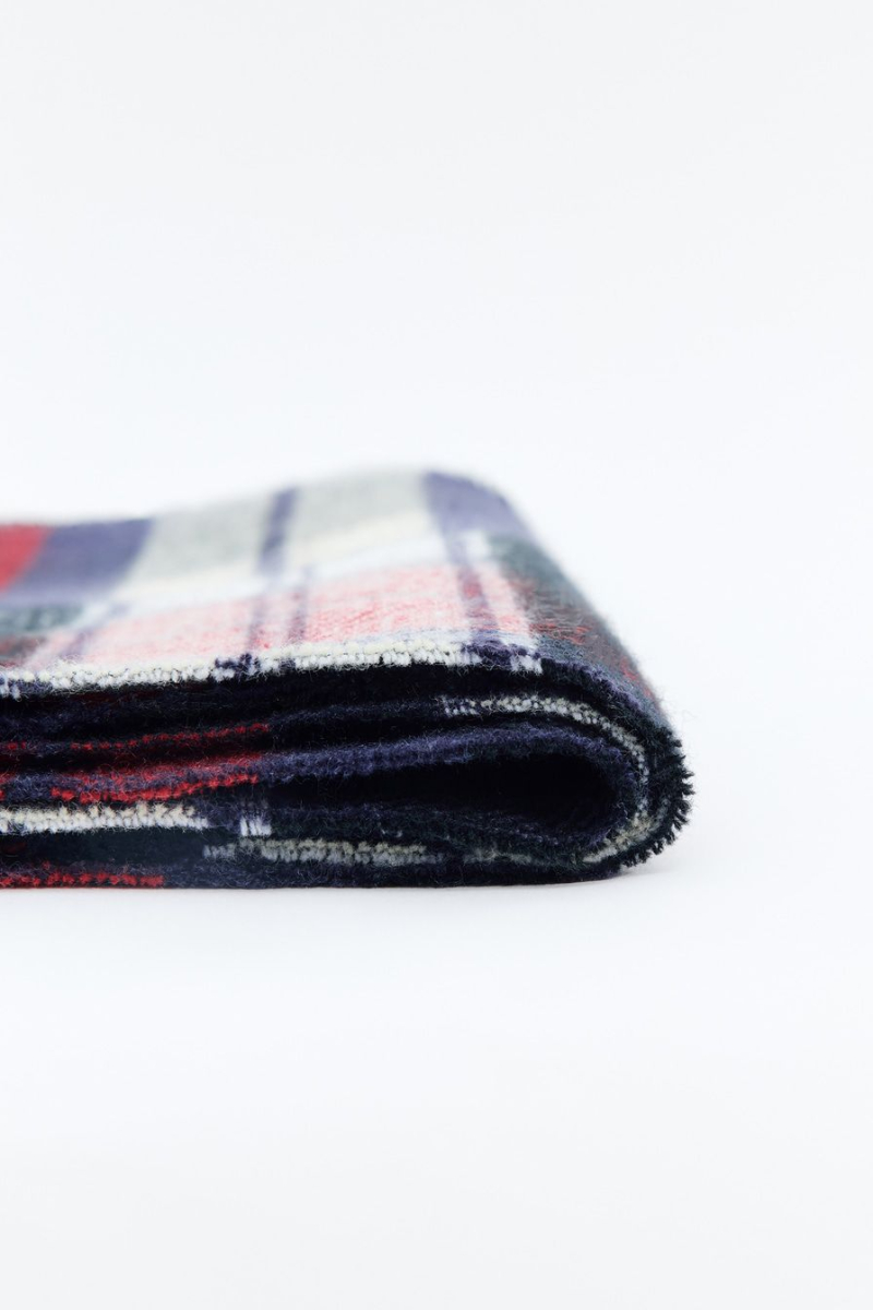 Шарф с принтом «клетка» TOPTOP, цвет: синий с принтом TT.607.16556.621 купить онлайн