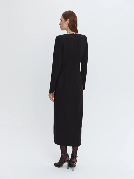 Платье-миди из костюмной ткани ANNA PEKUN, цвет: Черный,  купить онлайн